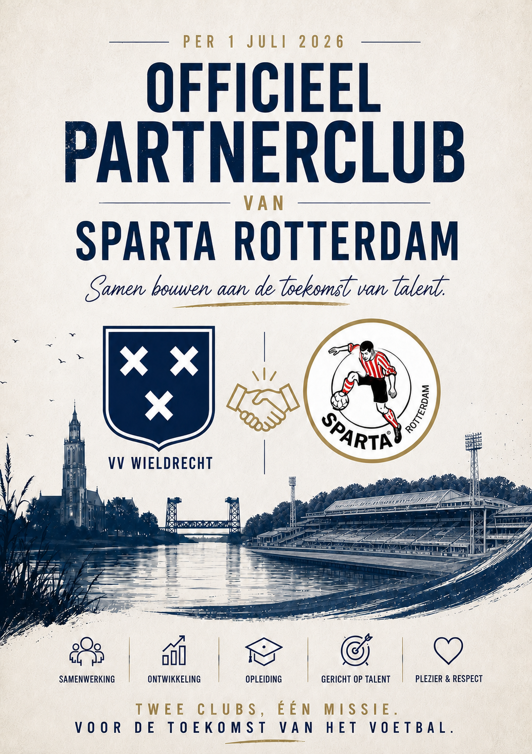 VV Wieldrecht partnervereniging van Sparta Rotterdam