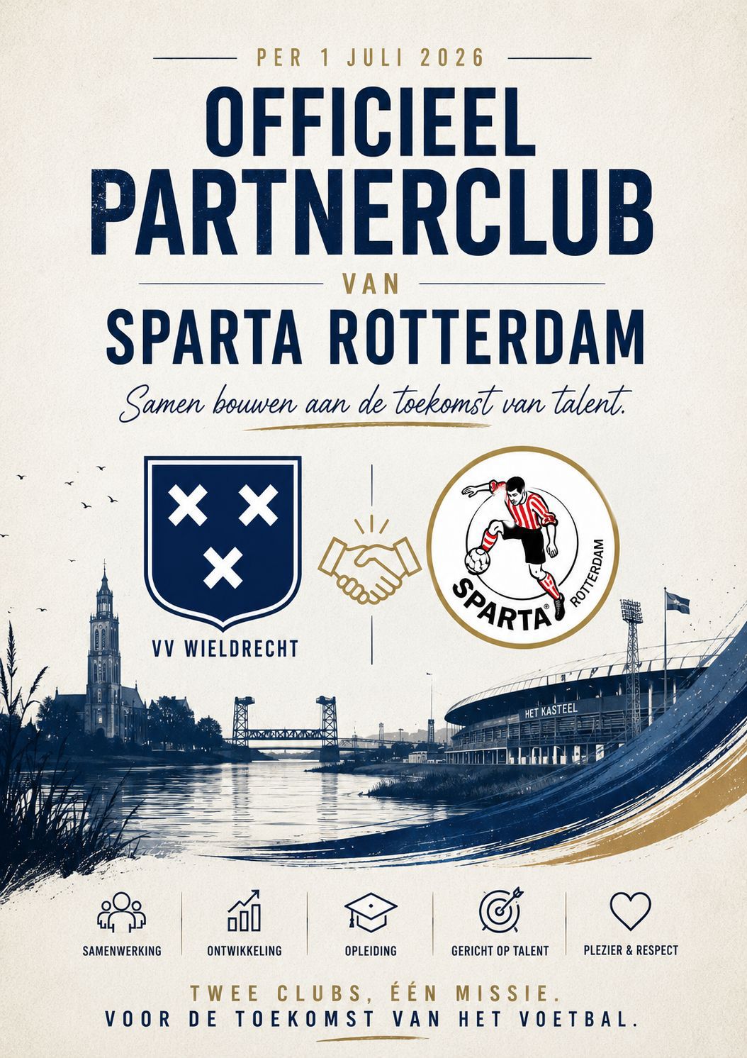 VV Wieldrecht partnervereniging van Sparta Rotterdam