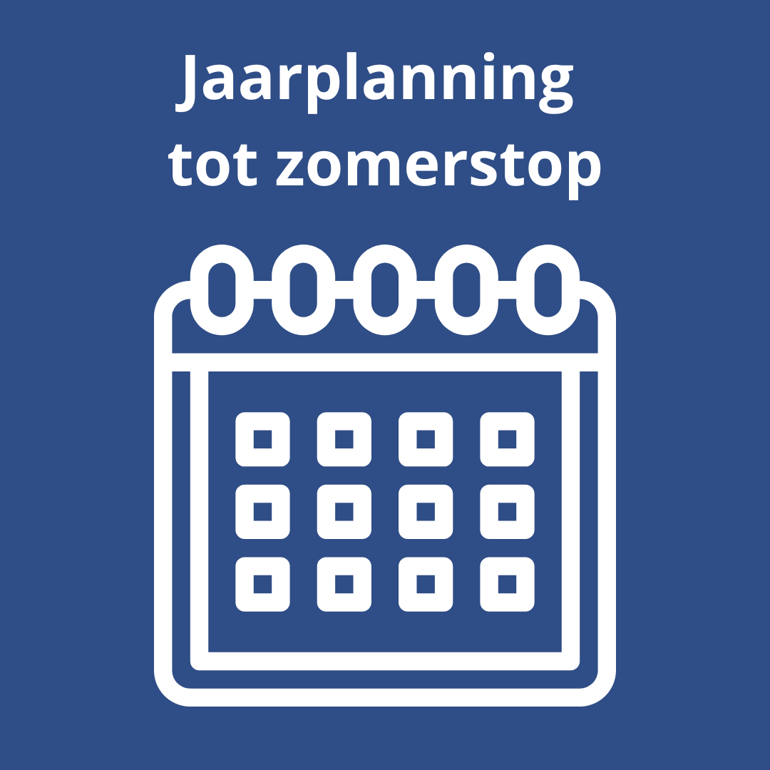 Planning tot zomerstop