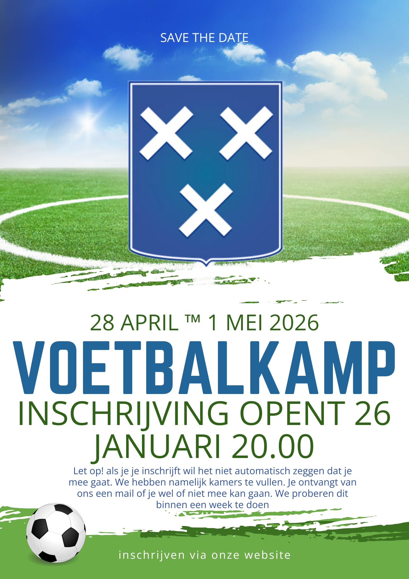 Inschrijving voetbalkamp 2026
