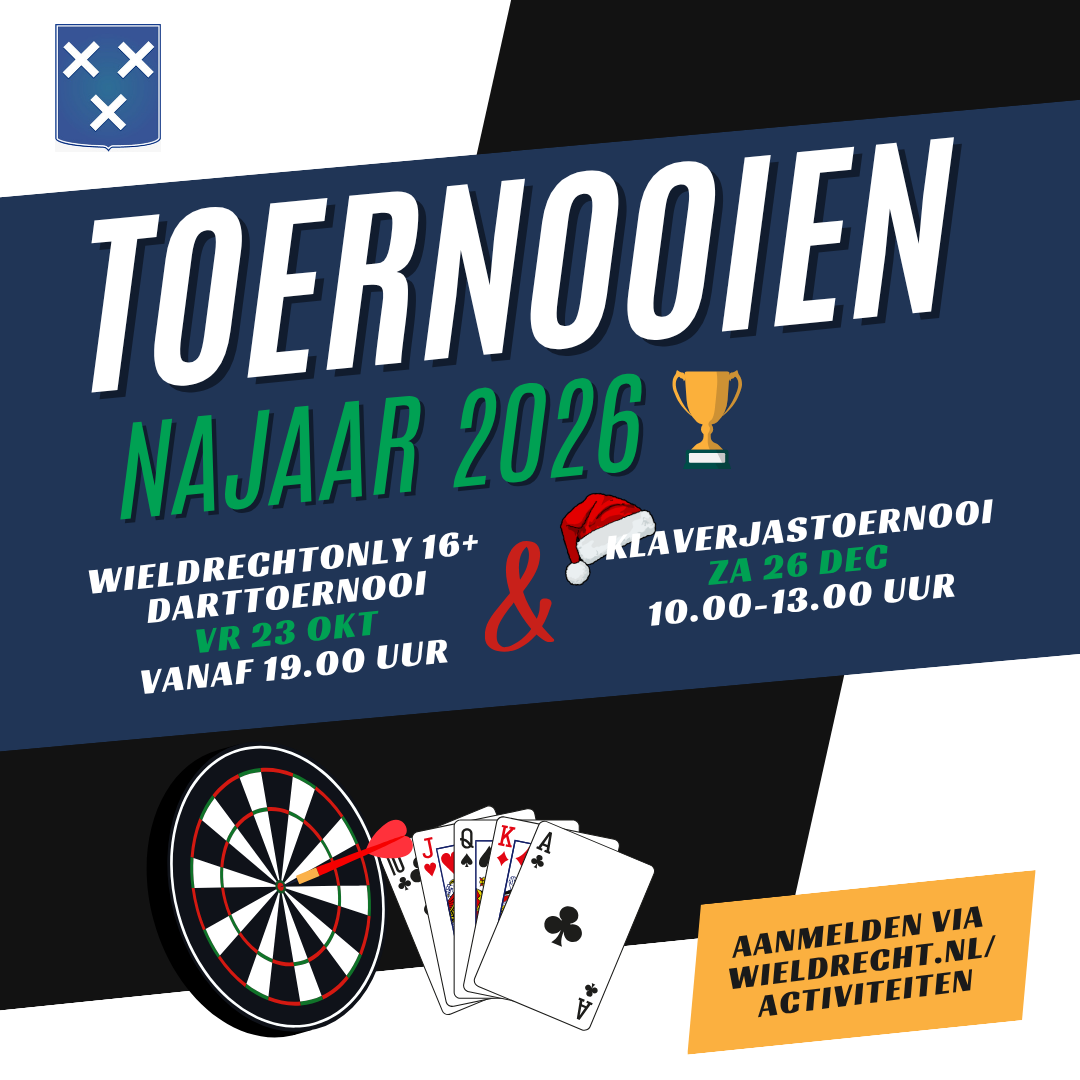 Najaarstoernooien - pak snel je agenda!